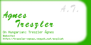 agnes treszler business card
