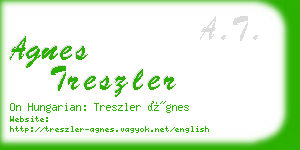 agnes treszler business card